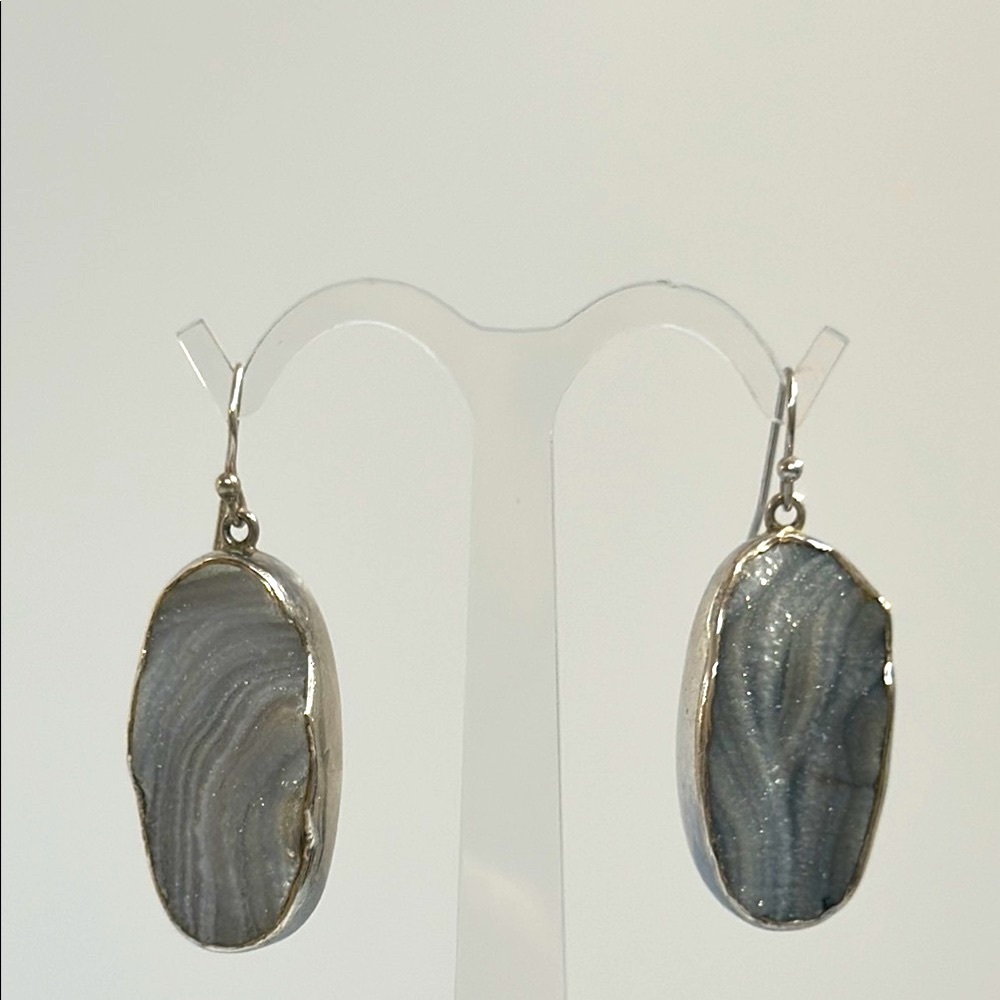 925 Silver real stone Earrings